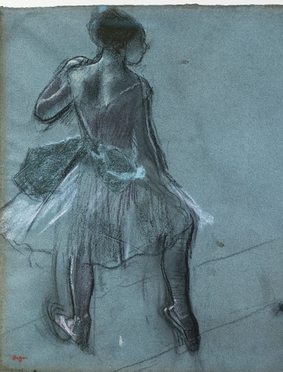 Bailarina de espaldas y tres estudios de pies (detalle) de Edgar Degas