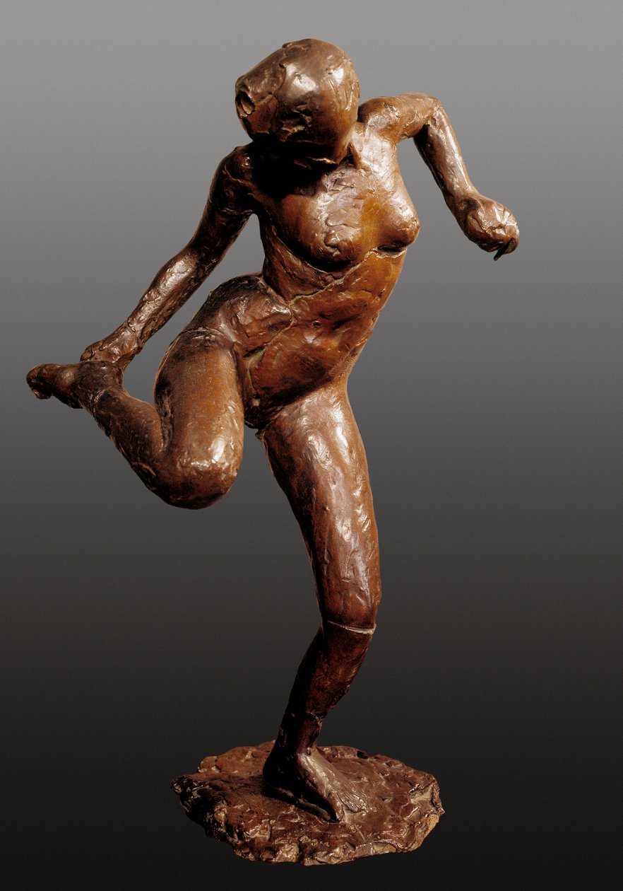 Bailarina sosteniendo su pie, escultura de Edgar Degas de Edgar Degas