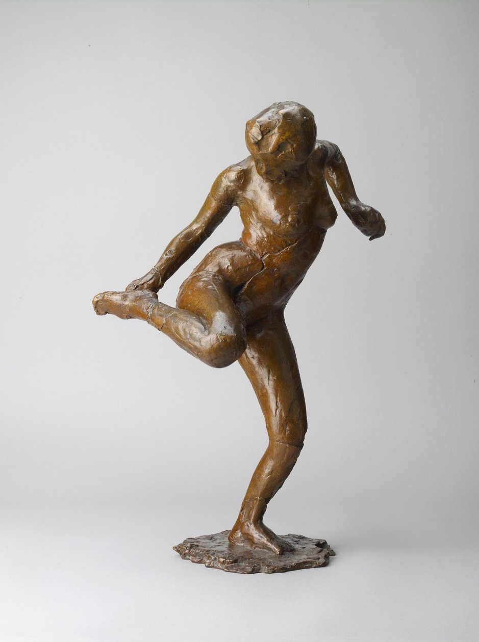 Bailarina mirando la planta de su pie derecho de Edgar Degas