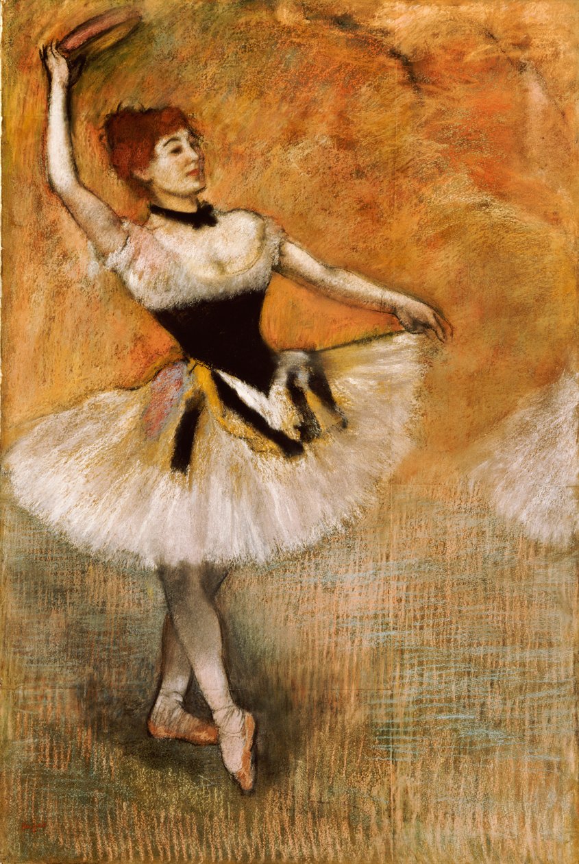 Bailarina con pandereta, 1882 de Edgar Degas