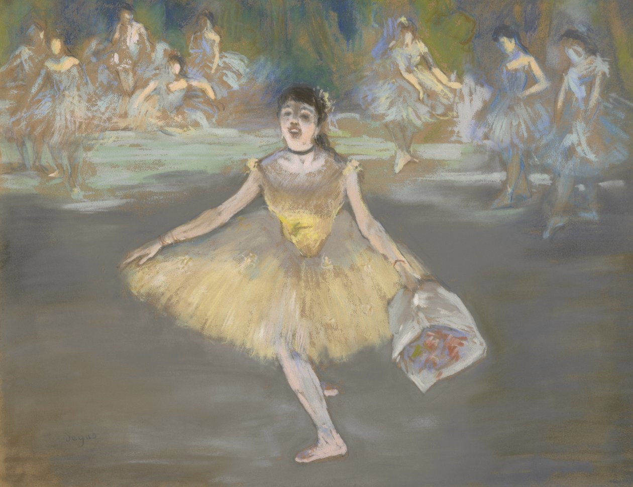 Bailarina con un ramo, antes de 1923 de Edgar Degas
