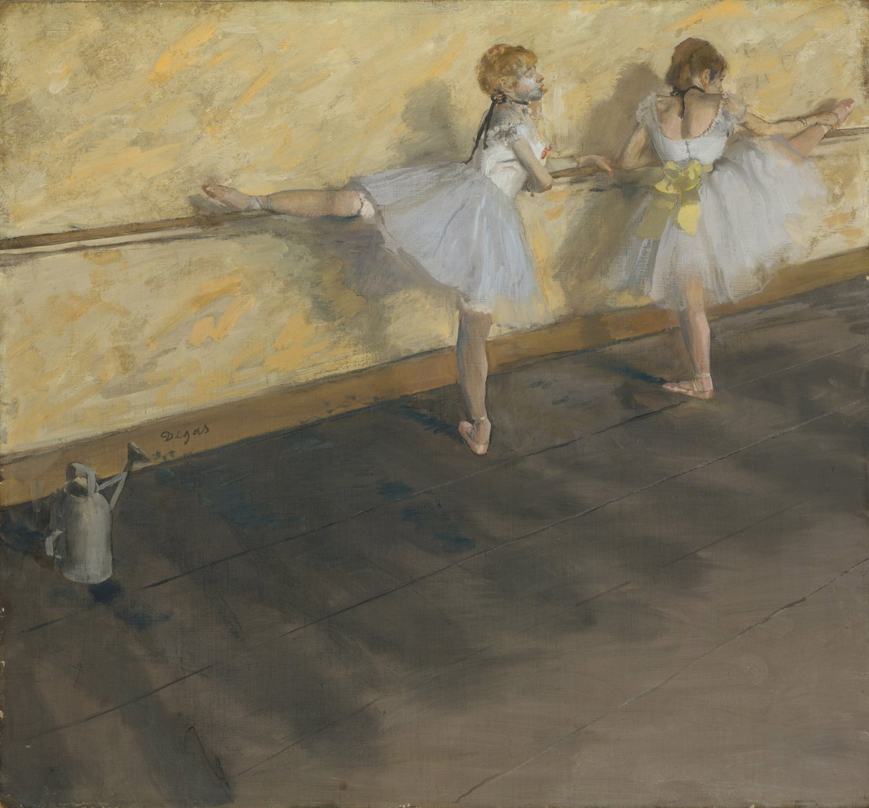 Bailarinas Practicando en la Barra, 1877 de Edgar Degas