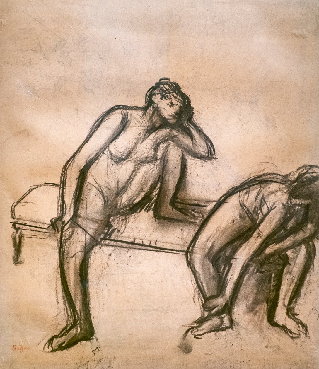Bailarinas en reposo. Alrededor de 1900. de Edgar Degas