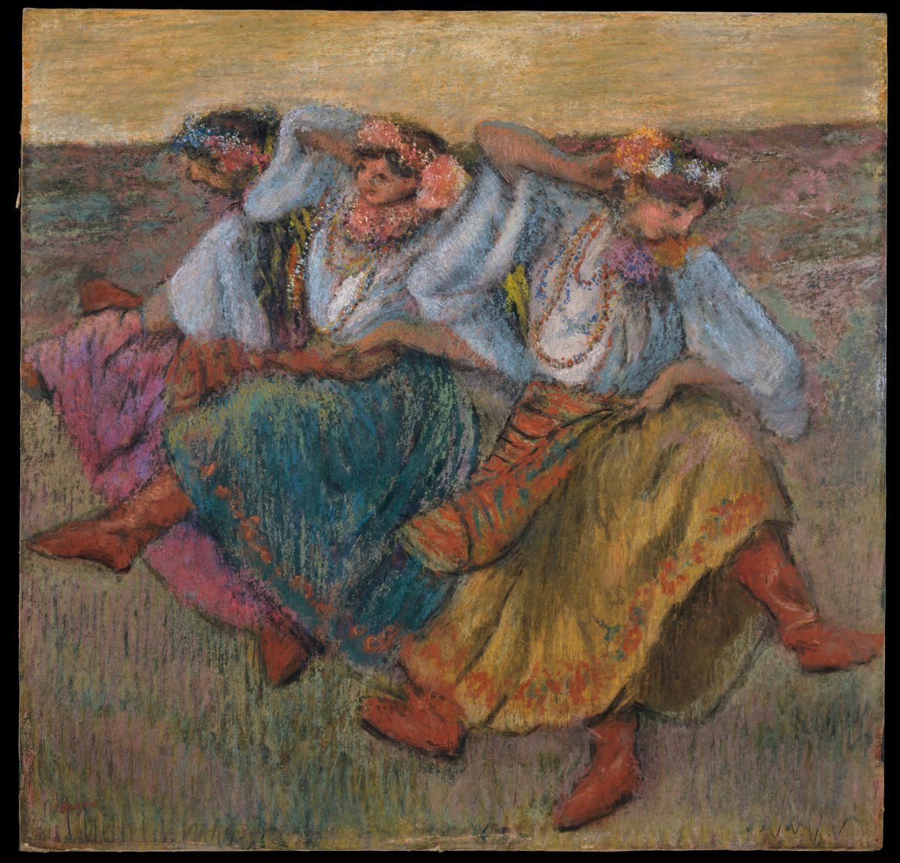 Bailarines con trajes típicos ucranianos de Edgar Degas