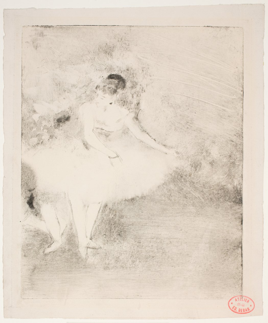 Bailarines en el escenario de Edgar Degas