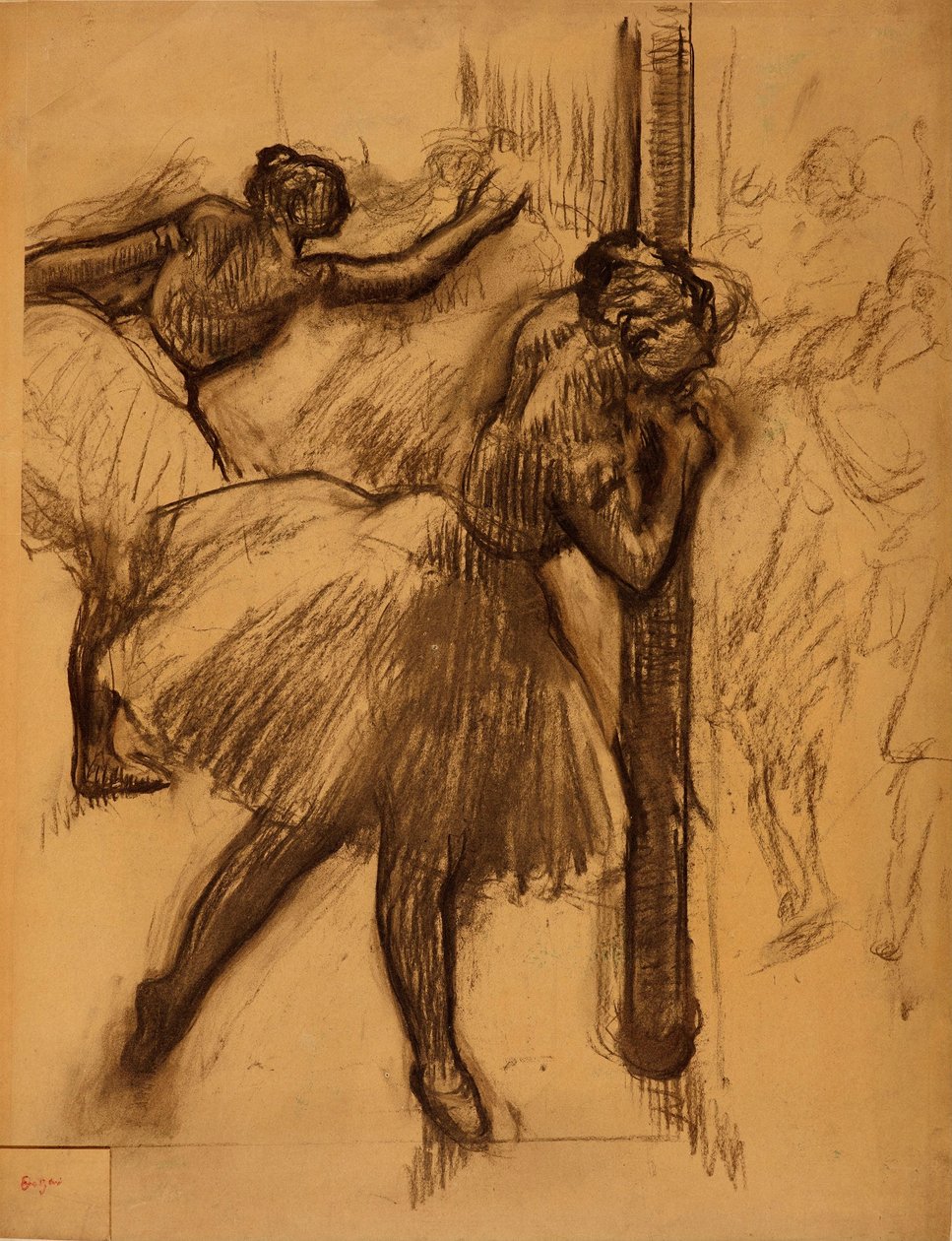 Bailarina apoyada en una columna de Edgar Degas