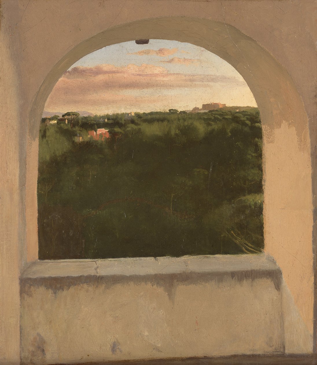 Degas - Paisaje italiano visto a través de una claraboya, hacia 1856-59, L 48 de Edgar Degas