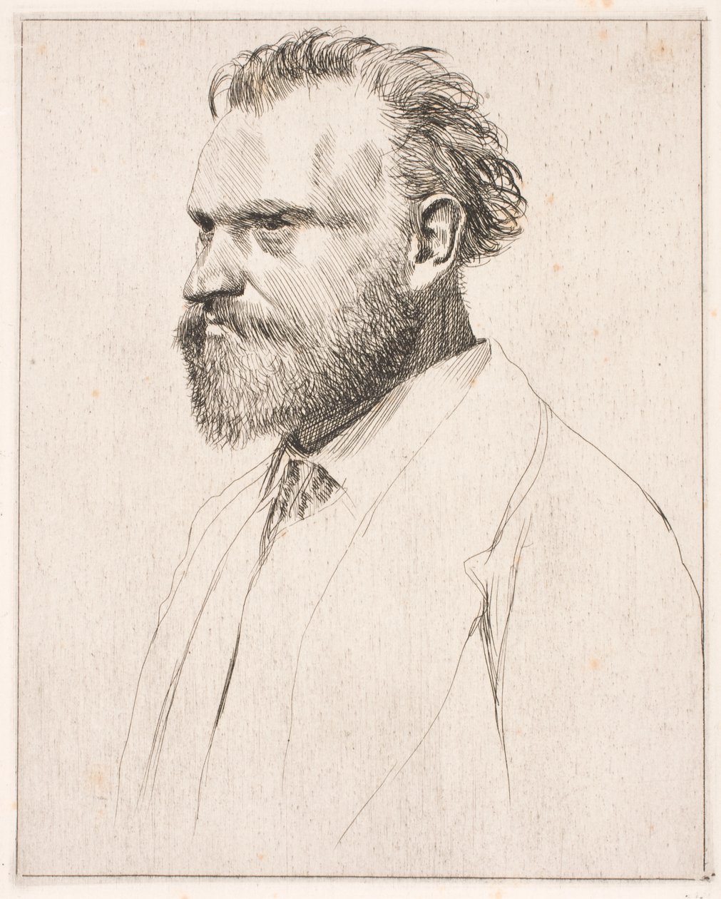 Edouard Manet. Retrato de medio cuerpo de Edgar Degas