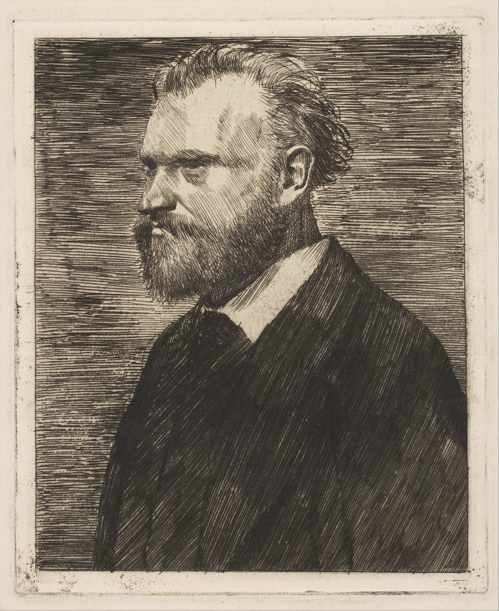Edouard Manet, retrato de busto, 1864-65 de Edgar Degas
