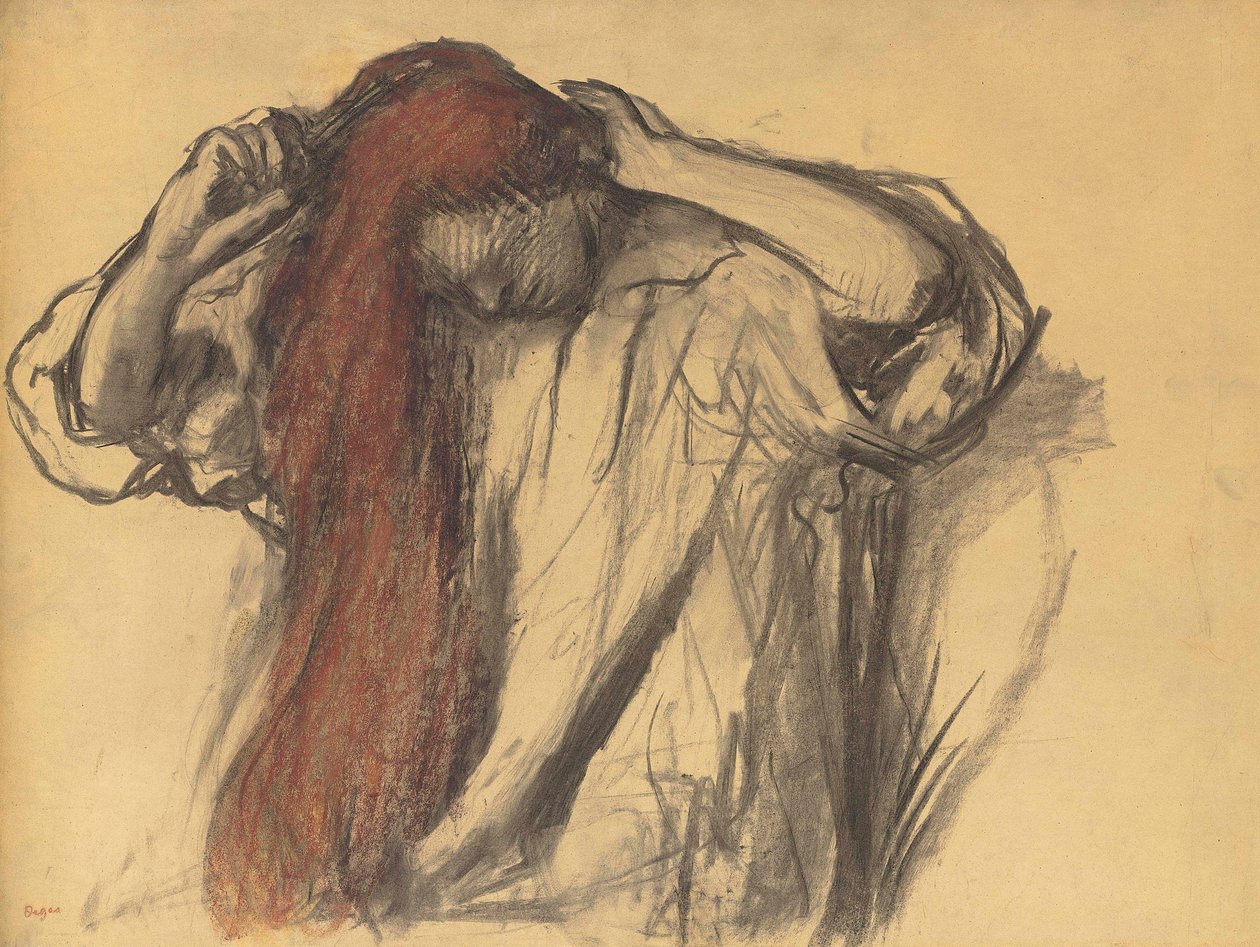 Mujer peinándose de Edgar Degas