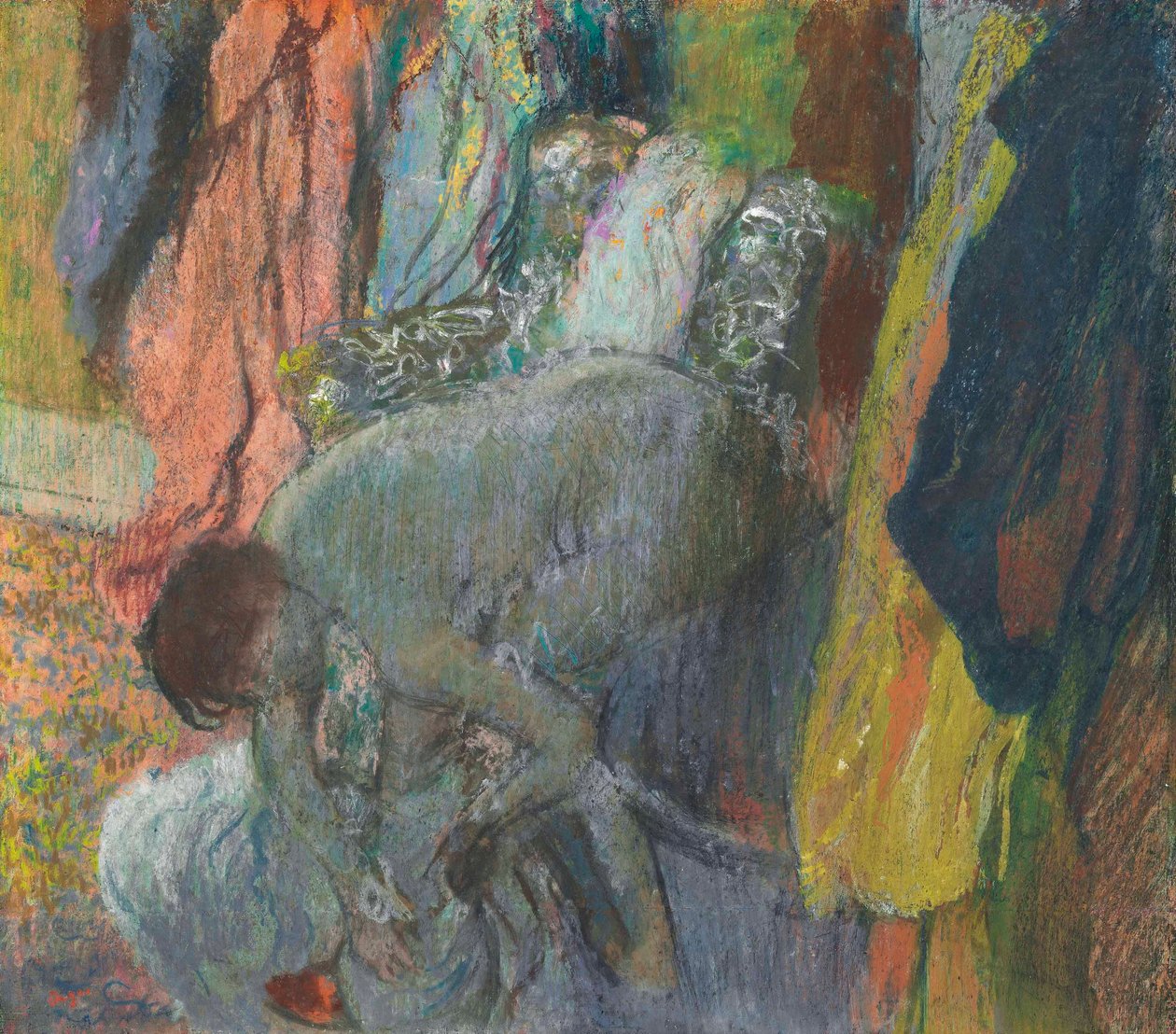 Mujer limpiándose los pies de Edgar Degas