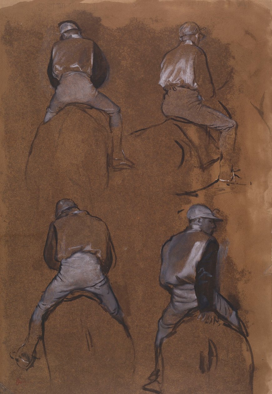 Cuatro estudios de un jinete de Edgar Degas