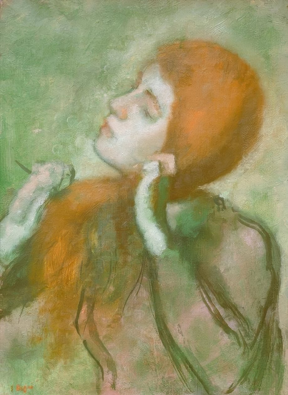 Mujer peinándose de Edgar Degas
