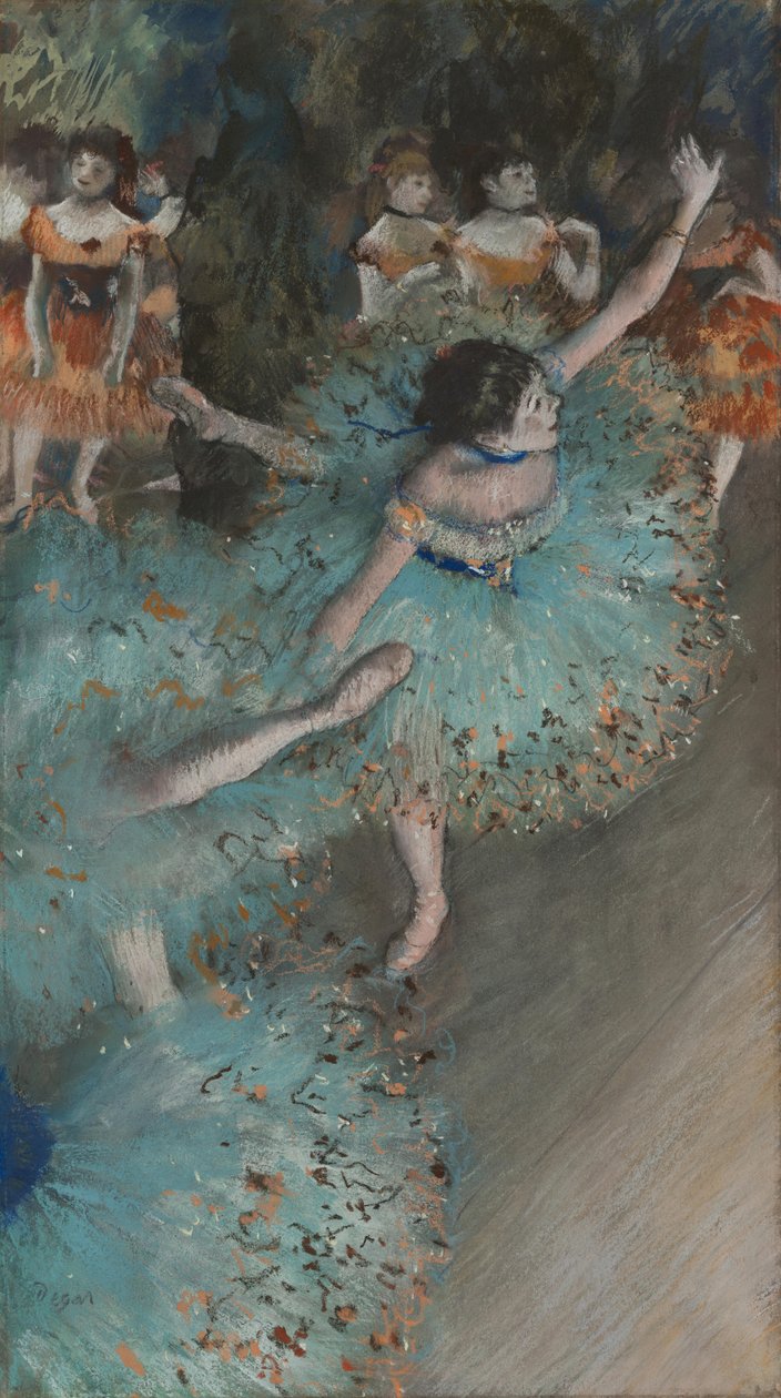 Francés: Danseuse basculant (Danseuse verte) Bailarina oscilante de Edgar Degas