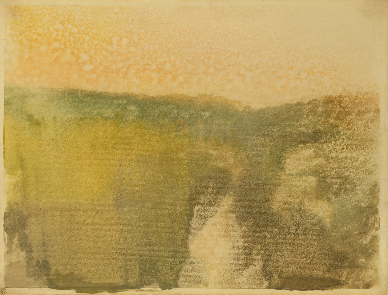 Paisaje verde, c.1890 de Edgar Degas