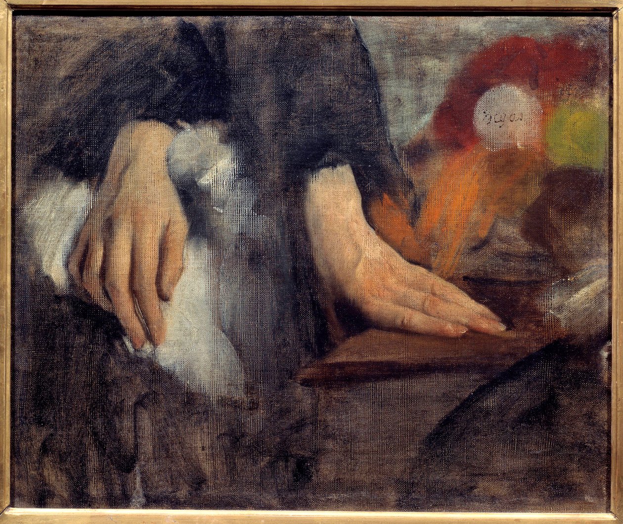 Estudio de manos para la familia Bellelli de Edgar Degas