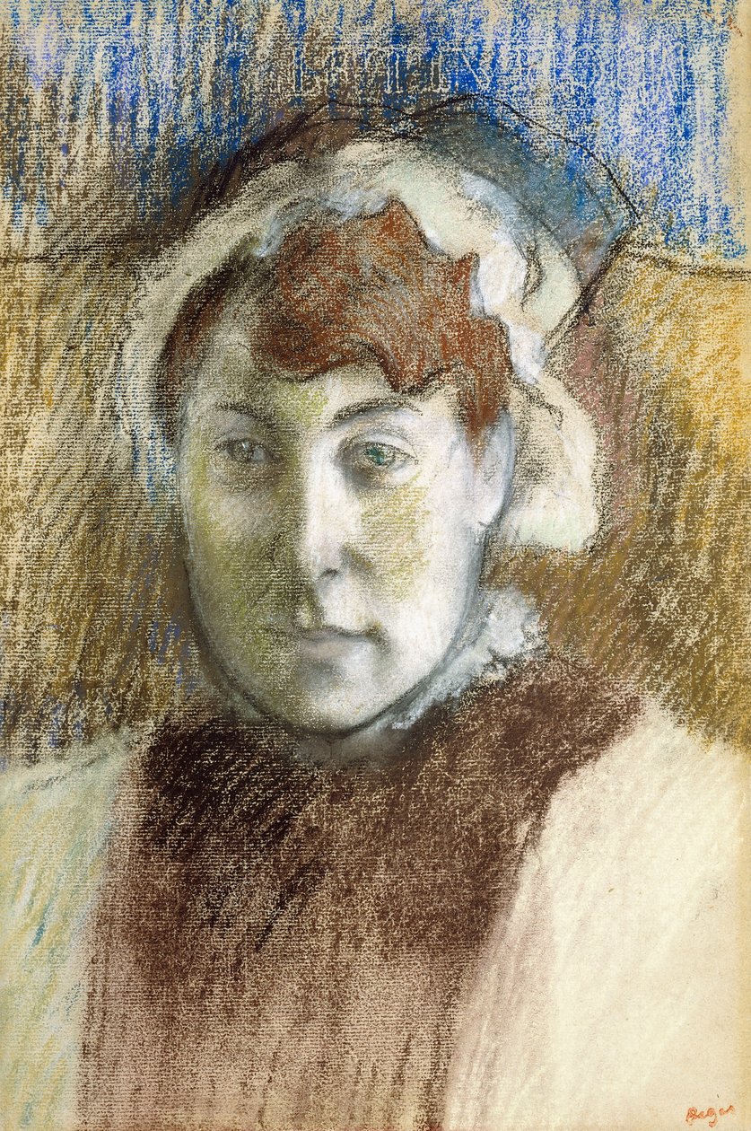 Cabeza de una mujer de Edgar Degas