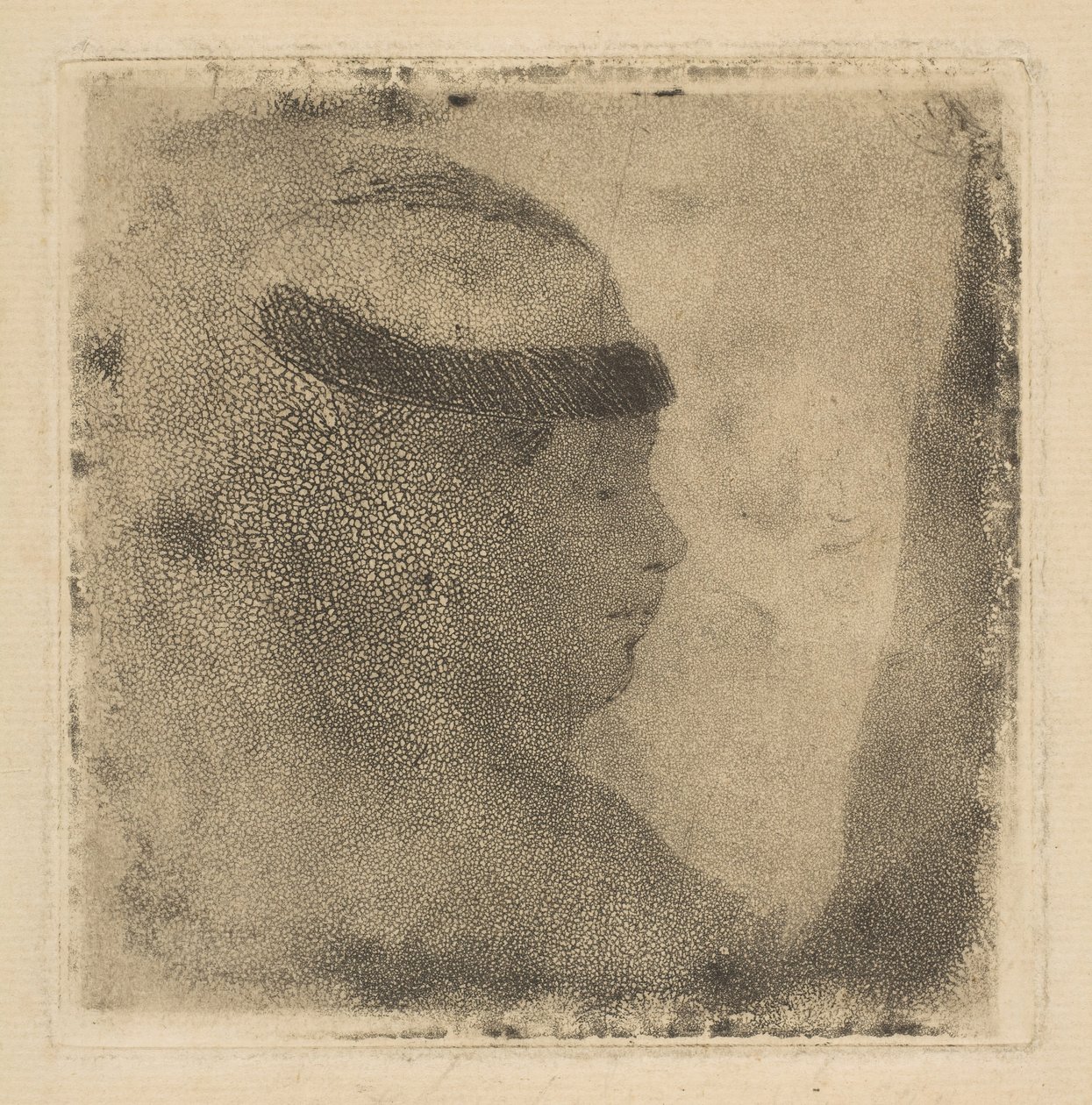 Cabeza de una mujer en perfil de Edgar Degas