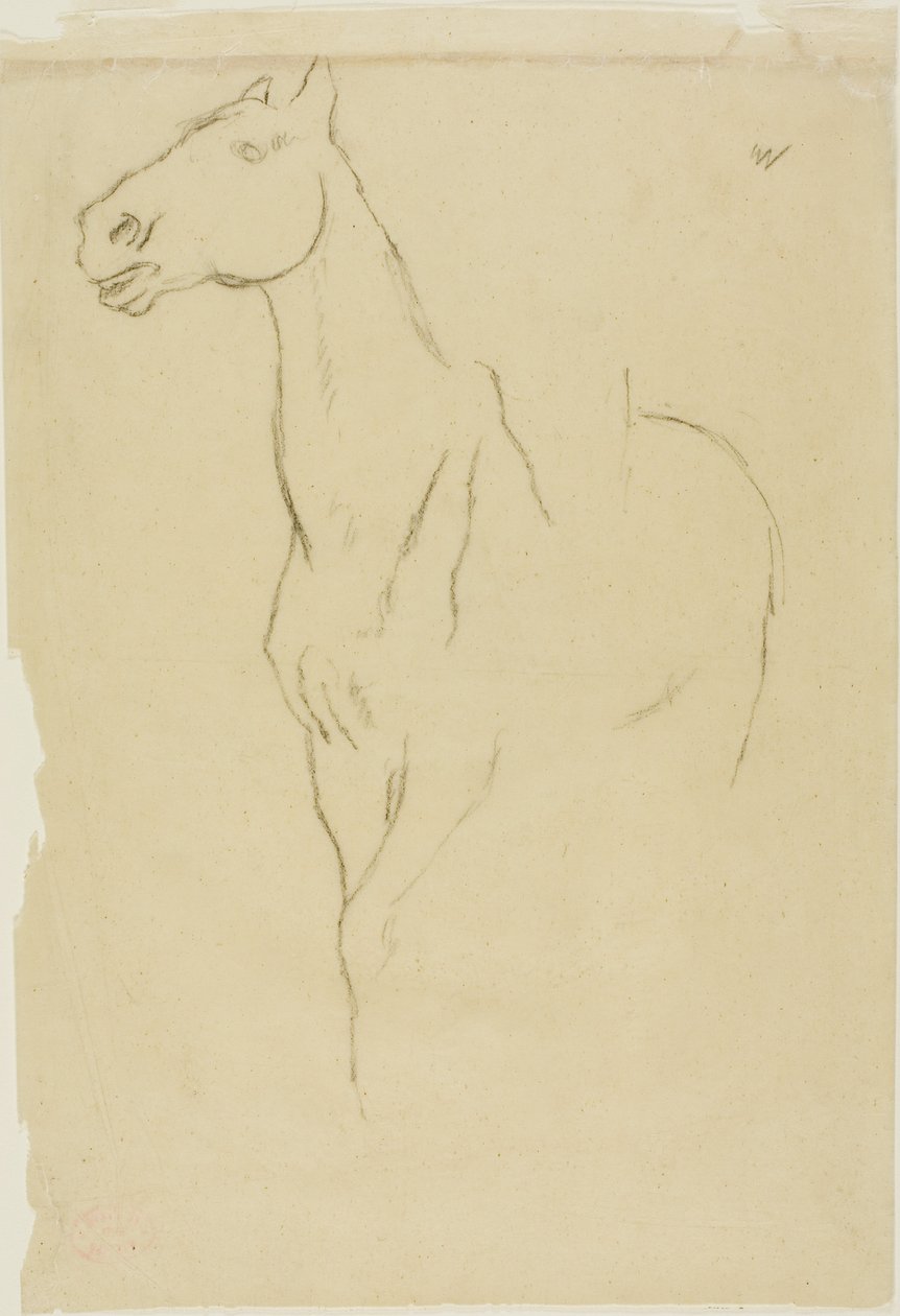 Caballo torneado tres cuartos de Edgar Degas