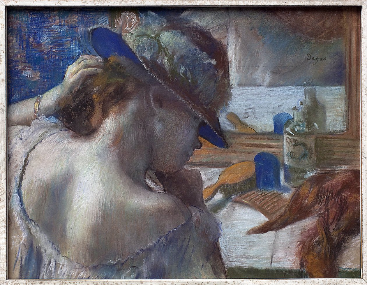 Frente al espejo de Edgar Degas