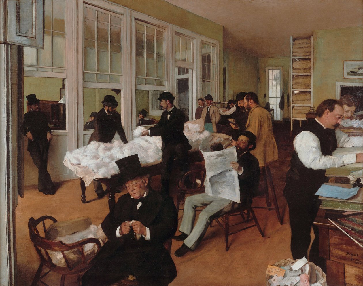 La oficina de algodón en Nueva Orleans de Edgar Degas