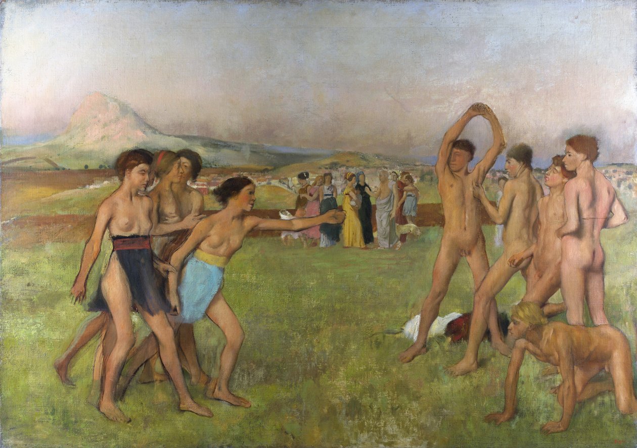 Pequeñas espartanas provocando a los chicos de Edgar Degas
