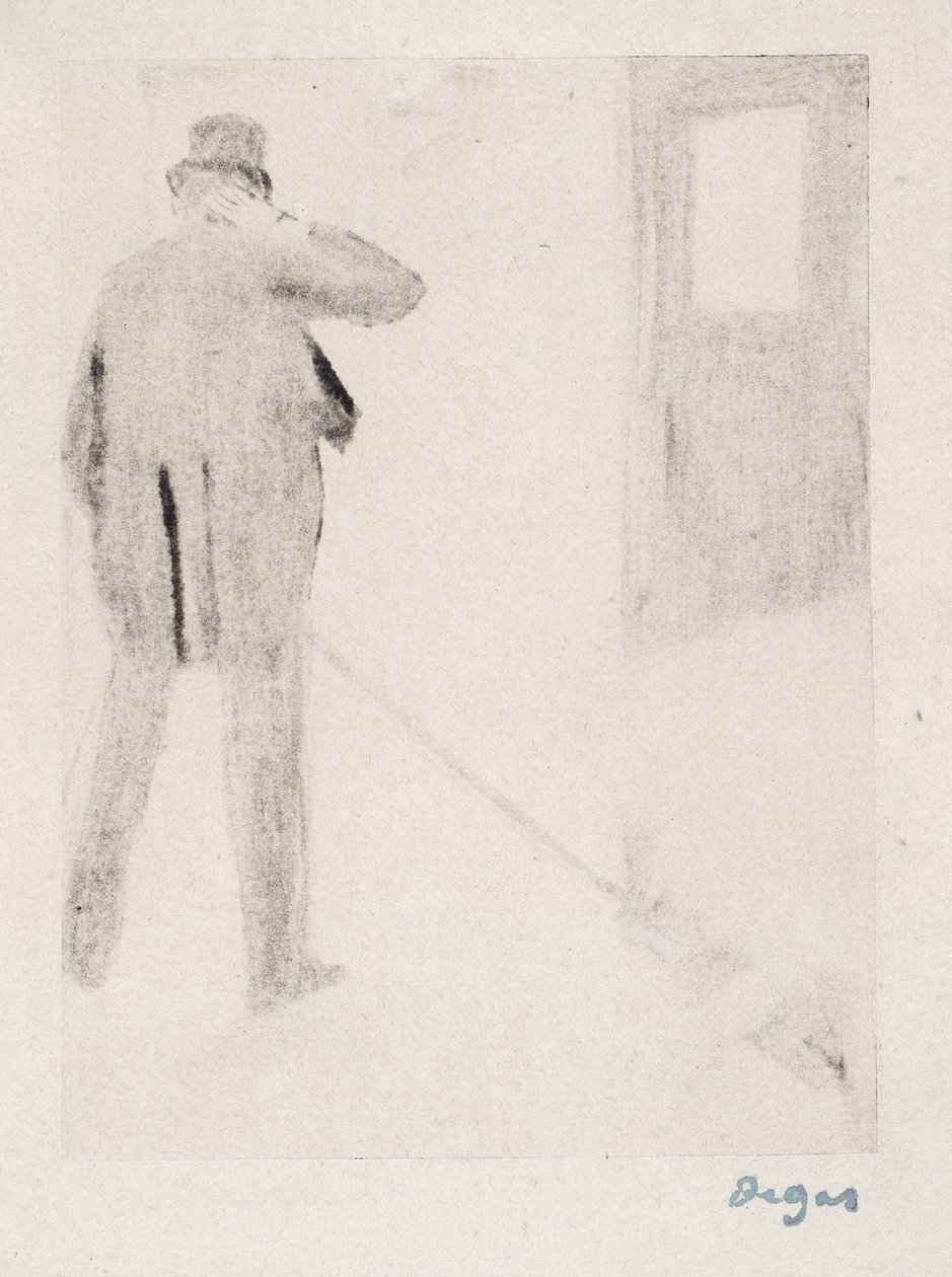 Ludovic Halévy en los Bastidores, c.1880-83 de Edgar Degas