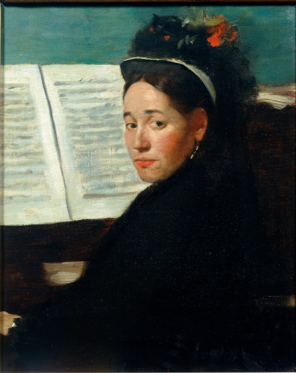 Mademoiselle Dihau al piano de Edgar Degas
