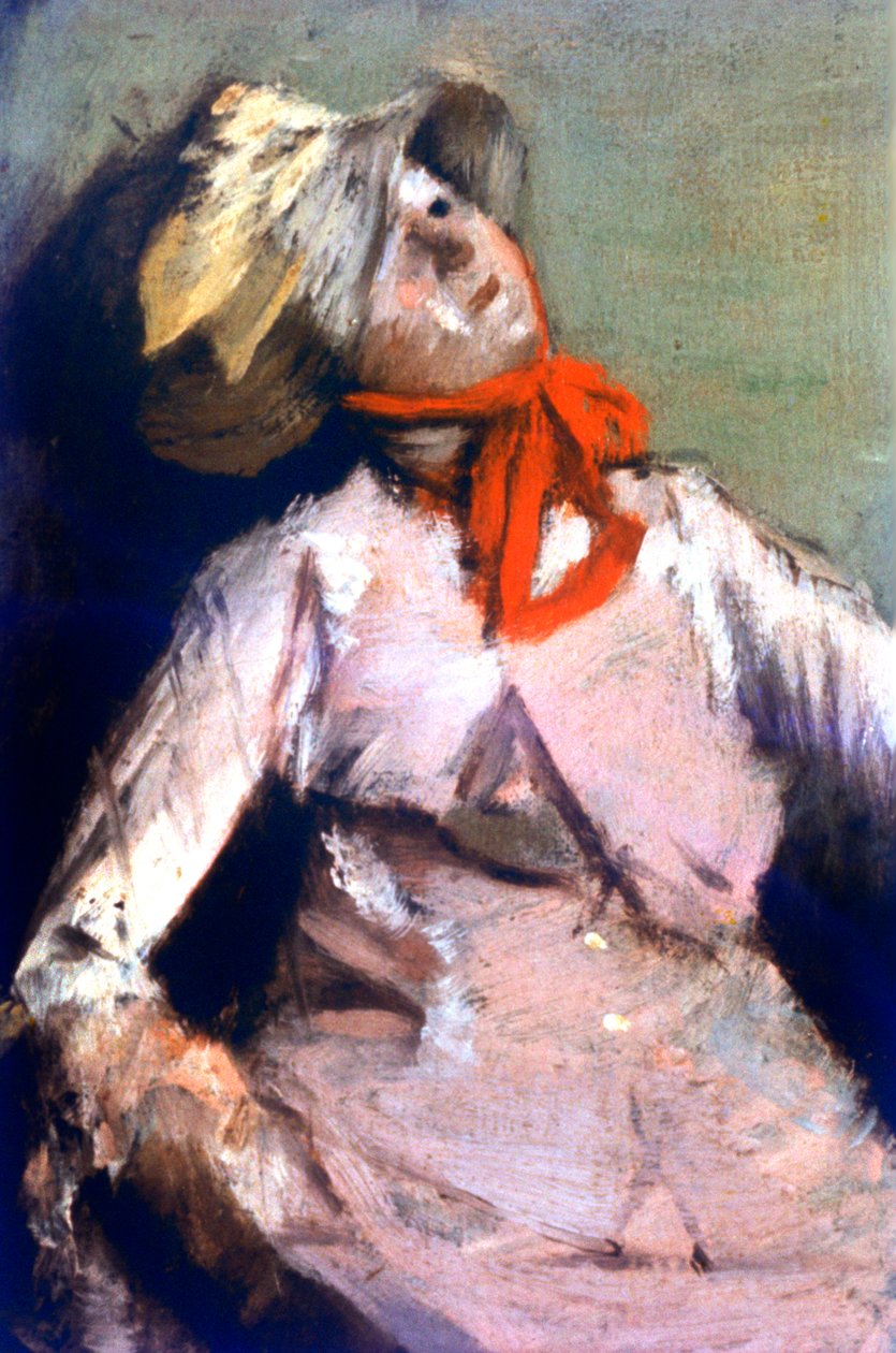 Hombre y una marioneta (detalle), c1860 de Edgar Degas