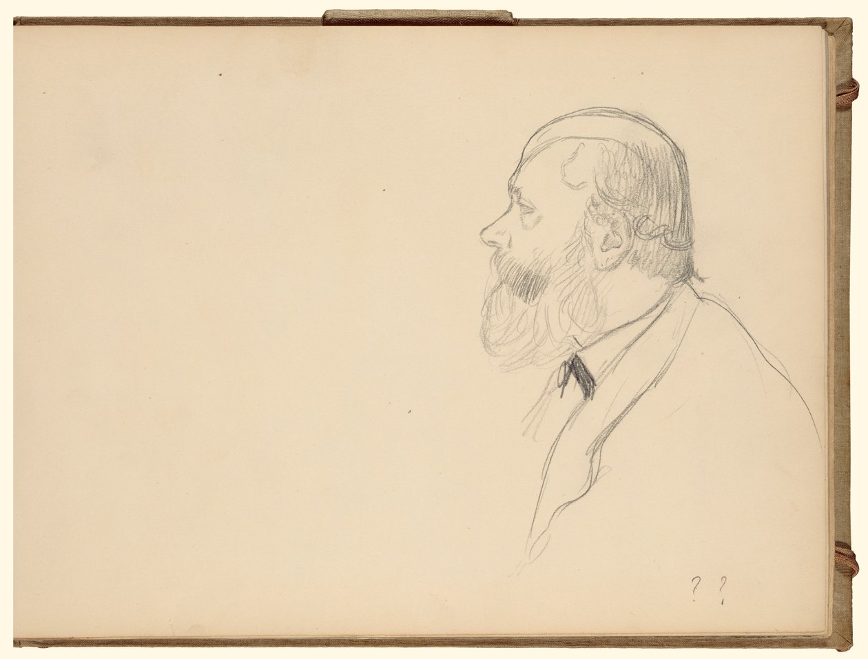 Hombre de perfil de Edgar Degas