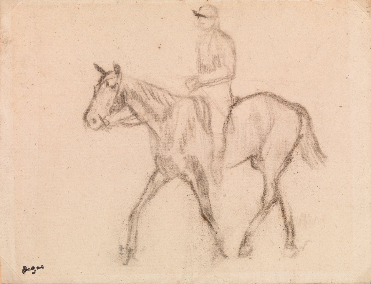 hombre a caballo de Edgar Degas
