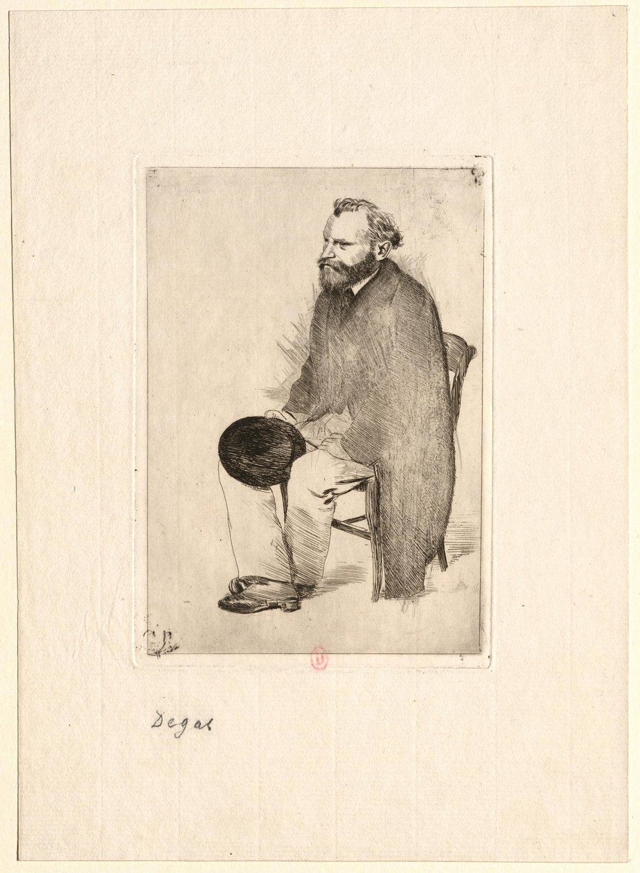 [Manet sentado de tres cuartos a la izquierda] de Edgar Degas