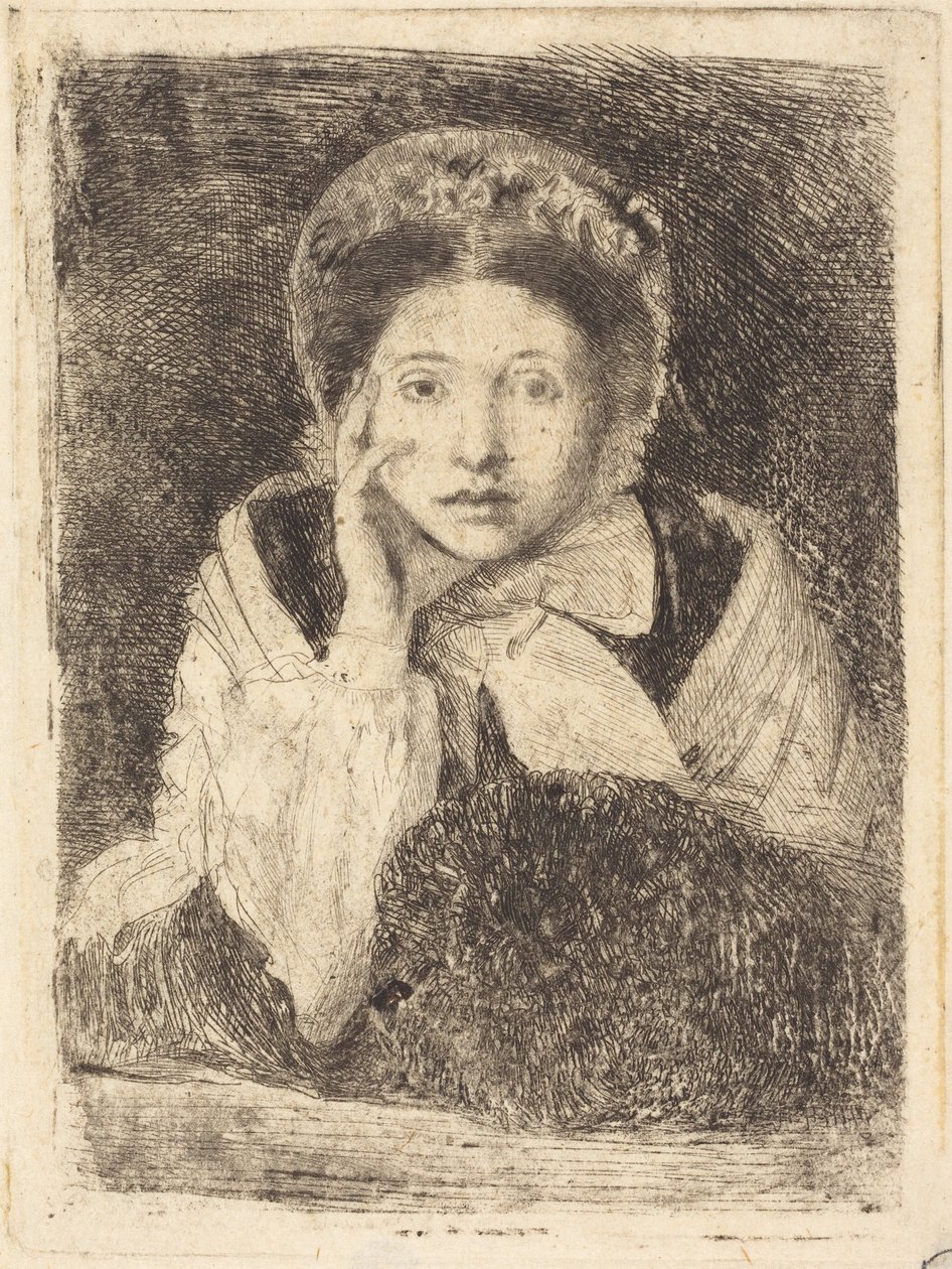 Marguerite De Gas, la hermana del artista (Marguerite De Gas, hermana del artista) de Edgar Degas