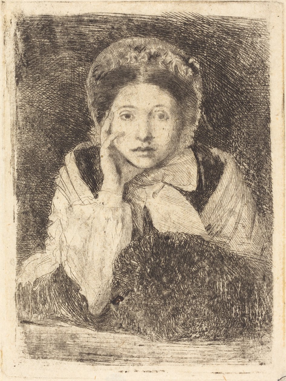 Marguerite De Gas, la hermana del artista, 1860-1862 de Edgar Degas
