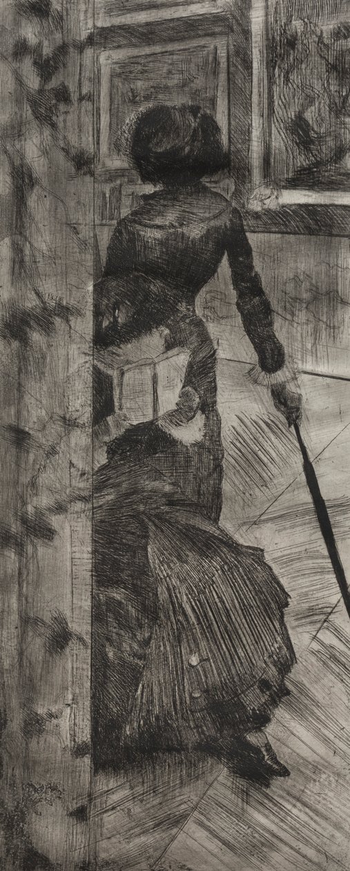 Mary Cassatt en el Louvre: La Galería de Pinturas, 1879-1880 de Edgar Degas