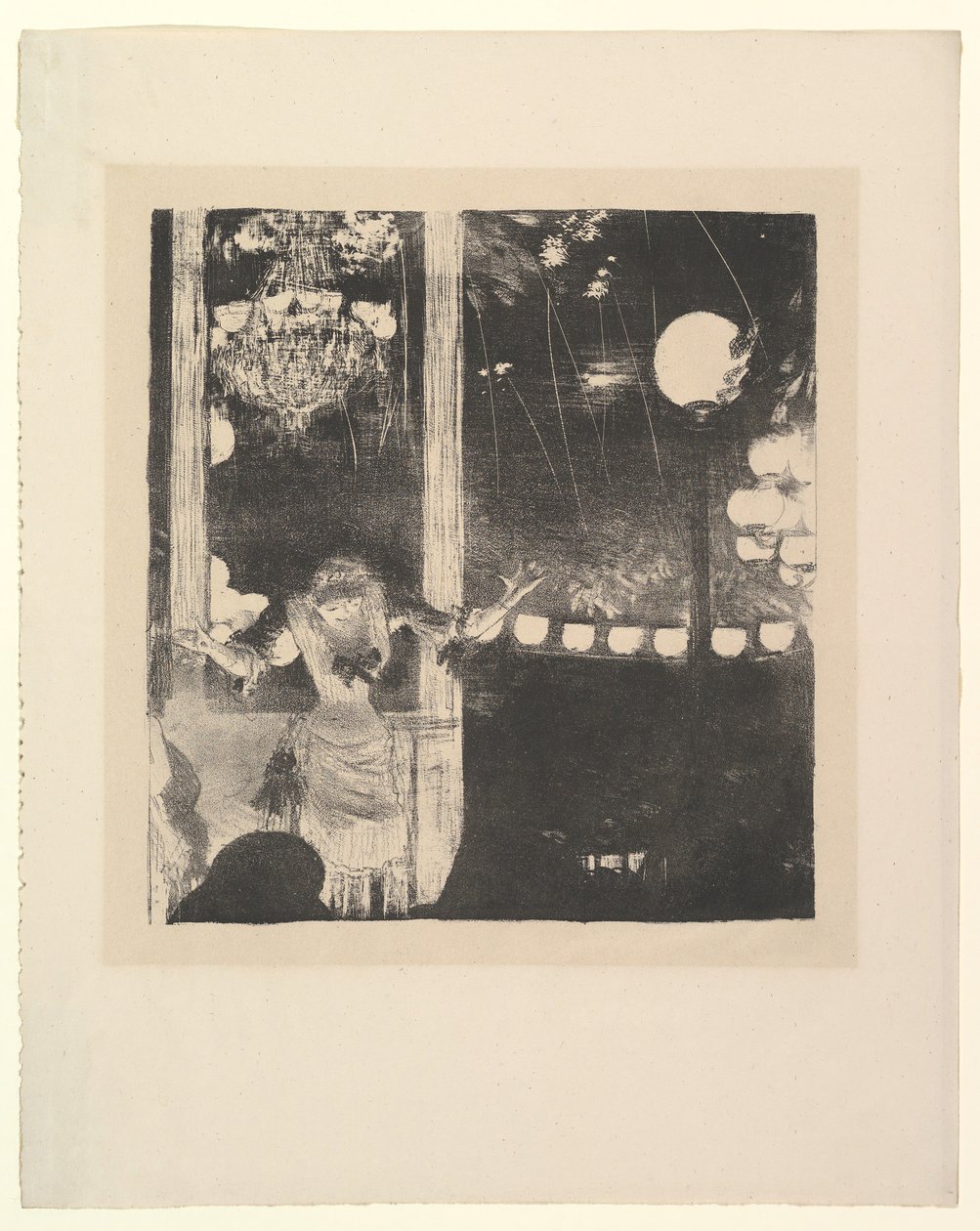 Mlle Bécat en el Café des Ambassadeurs, París de Edgar Degas