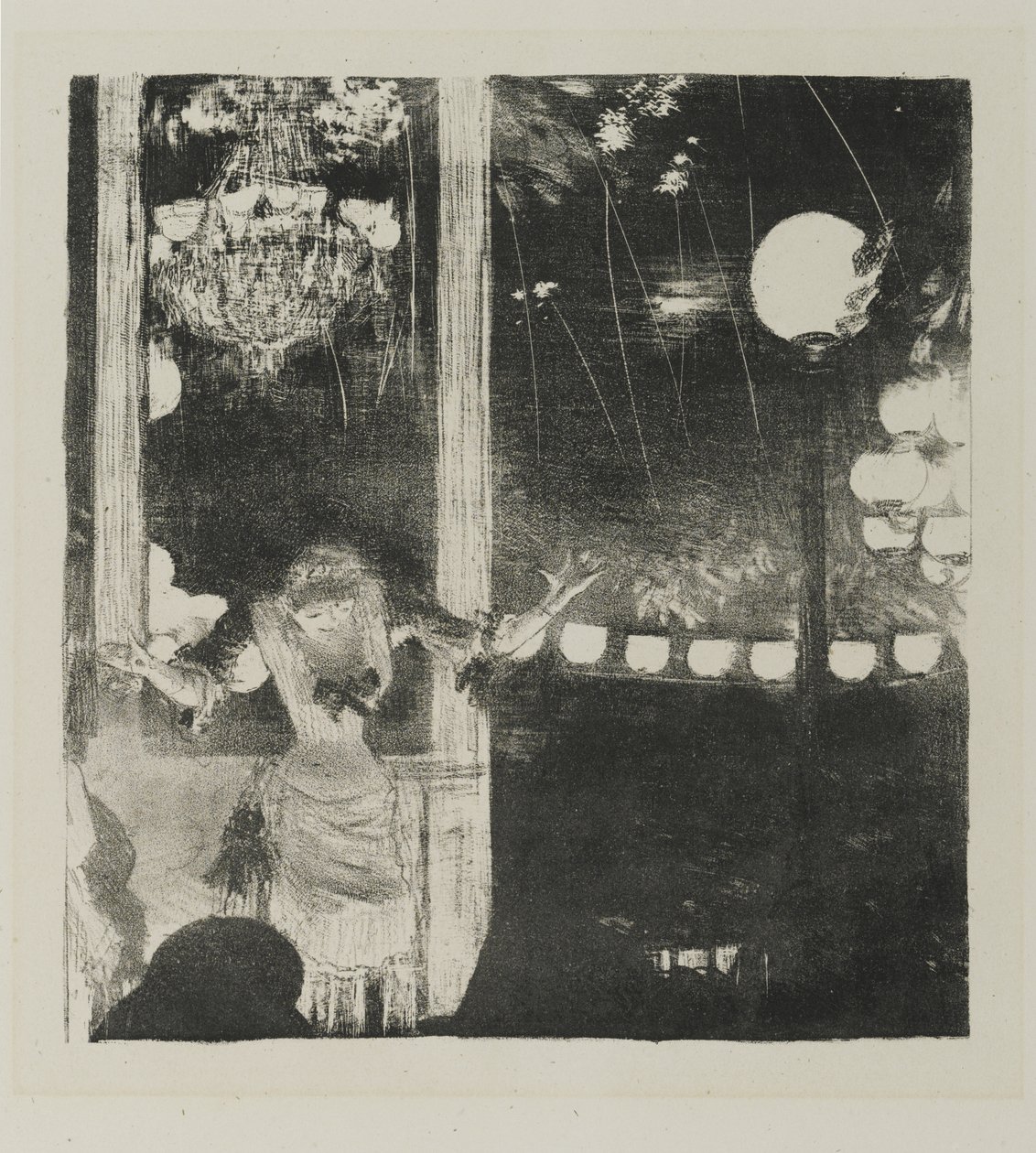 Mlle Becat en el Café des Ambassadeurs, 1877-78 de Edgar Degas