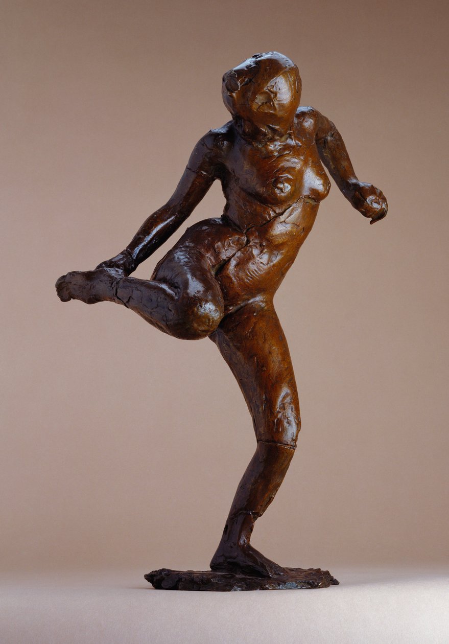 Desnudo mirando la planta de su pie derecho de Edgar Degas