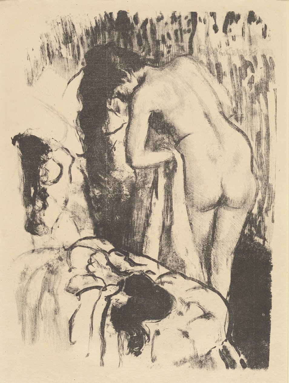 Mujer desnuda de pie, secándose (Femme nue debout, a sa toilette), c.1890 de Edgar Degas