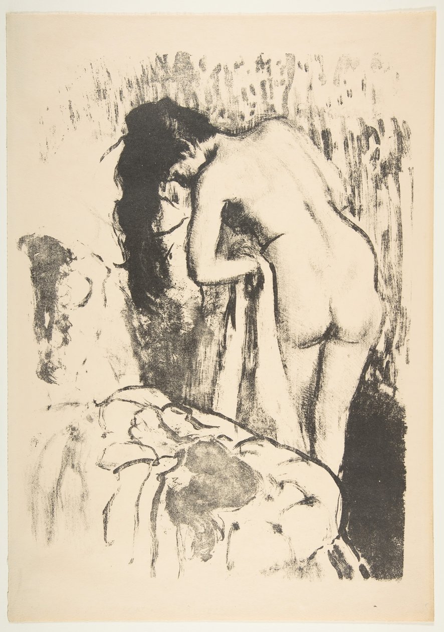 Mujer desnuda de pie, secándose, 1891-92 de Edgar Degas