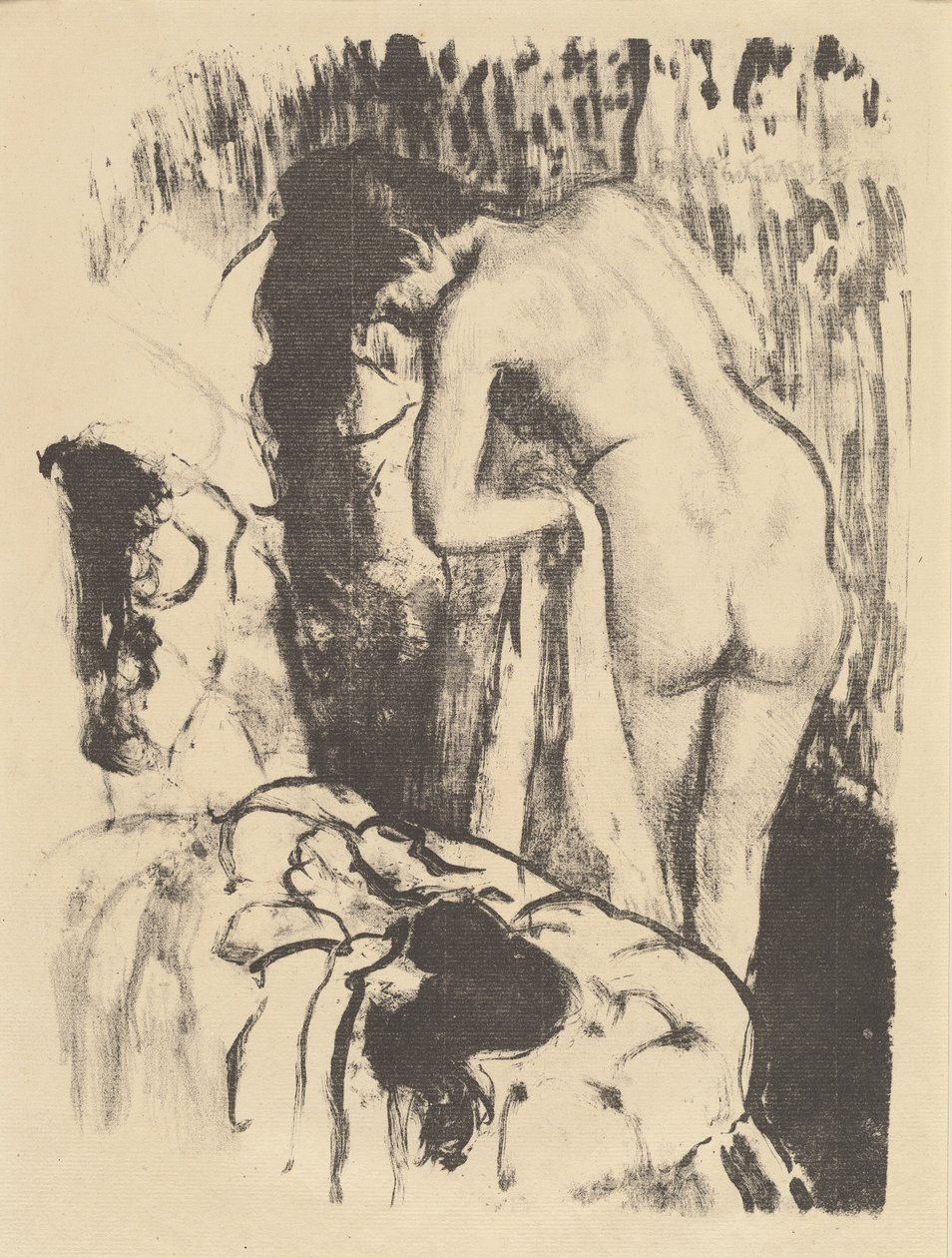 Mujer Desnuda de Pie, Secándose, c. 1890 de Edgar Degas