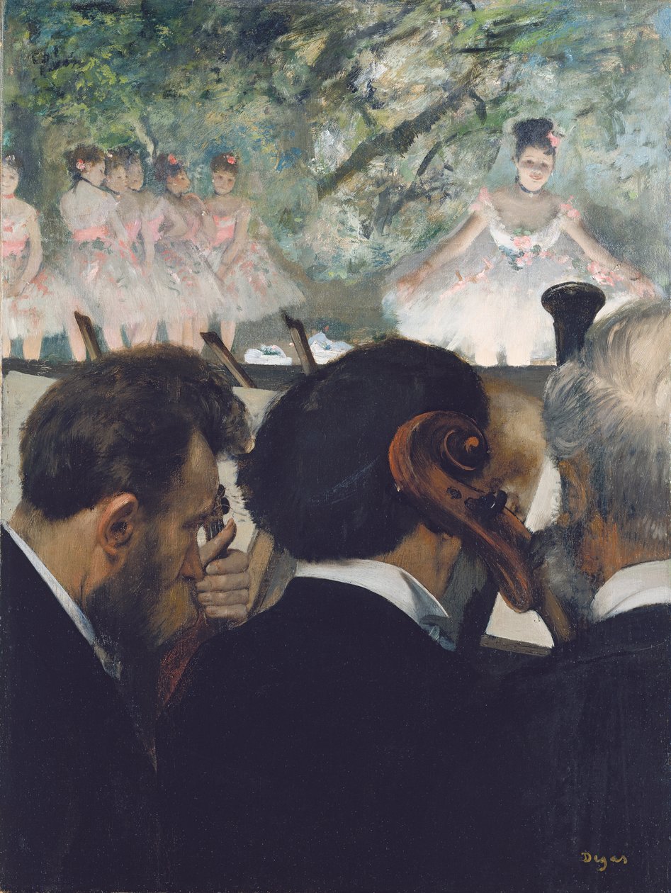 Músicos de orquesta de Edgar Degas