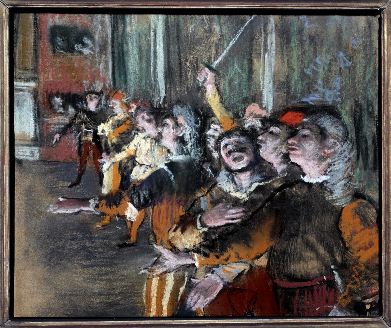 Extras de pastel o coristas en monotipo de Edgar Degas (1834-1917) 1877. París, museo de Orsay de Edgar Degas