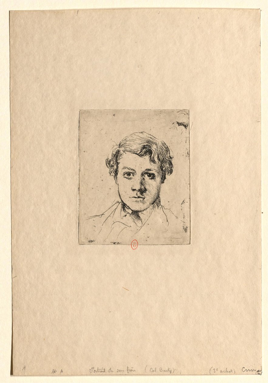 Retrato del hermano del artista (René Degas) de Edgar Degas