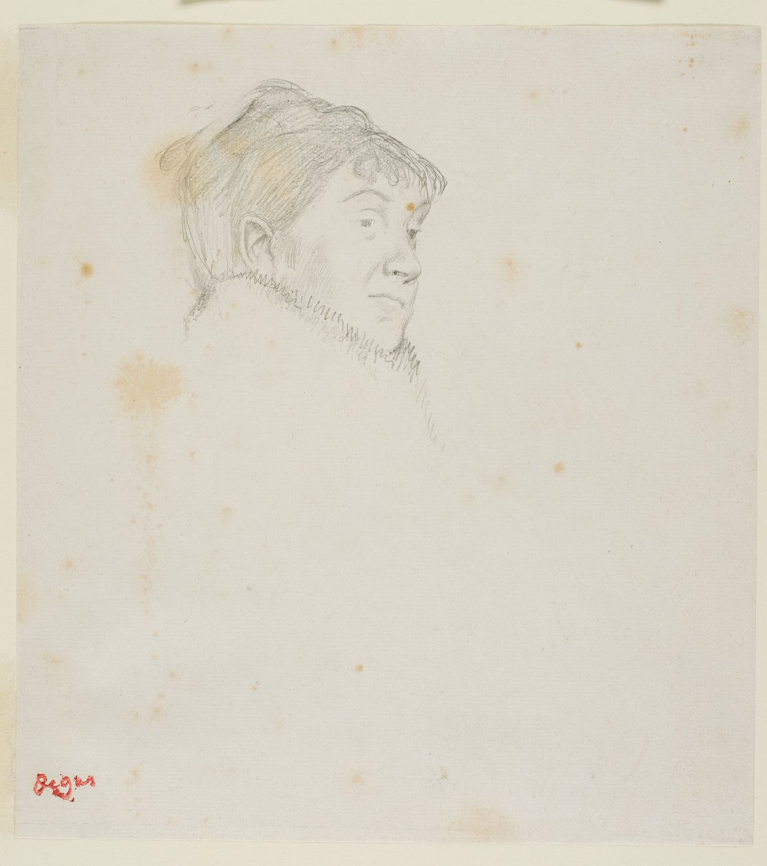 Retrato de Madame Dietz-Monnin (antes Cabeza de mujer) de Edgar Degas
