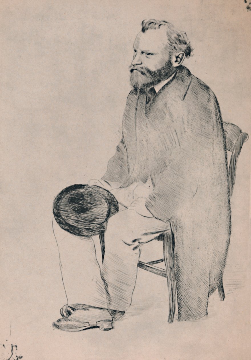 Retrato de Manet Sentado de Edgar Degas