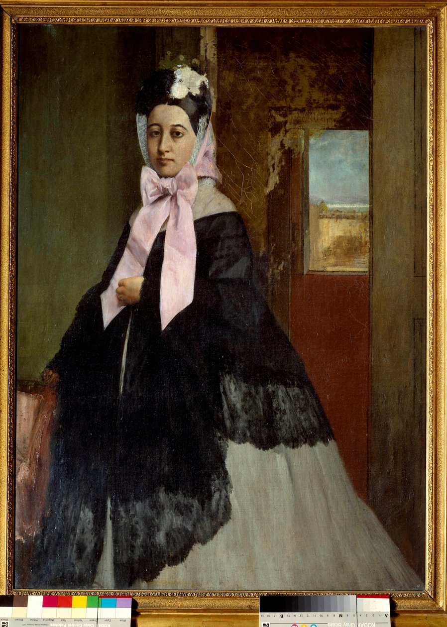 Retrato de Thérèse Degas, hermana del artista de Edgar Degas
