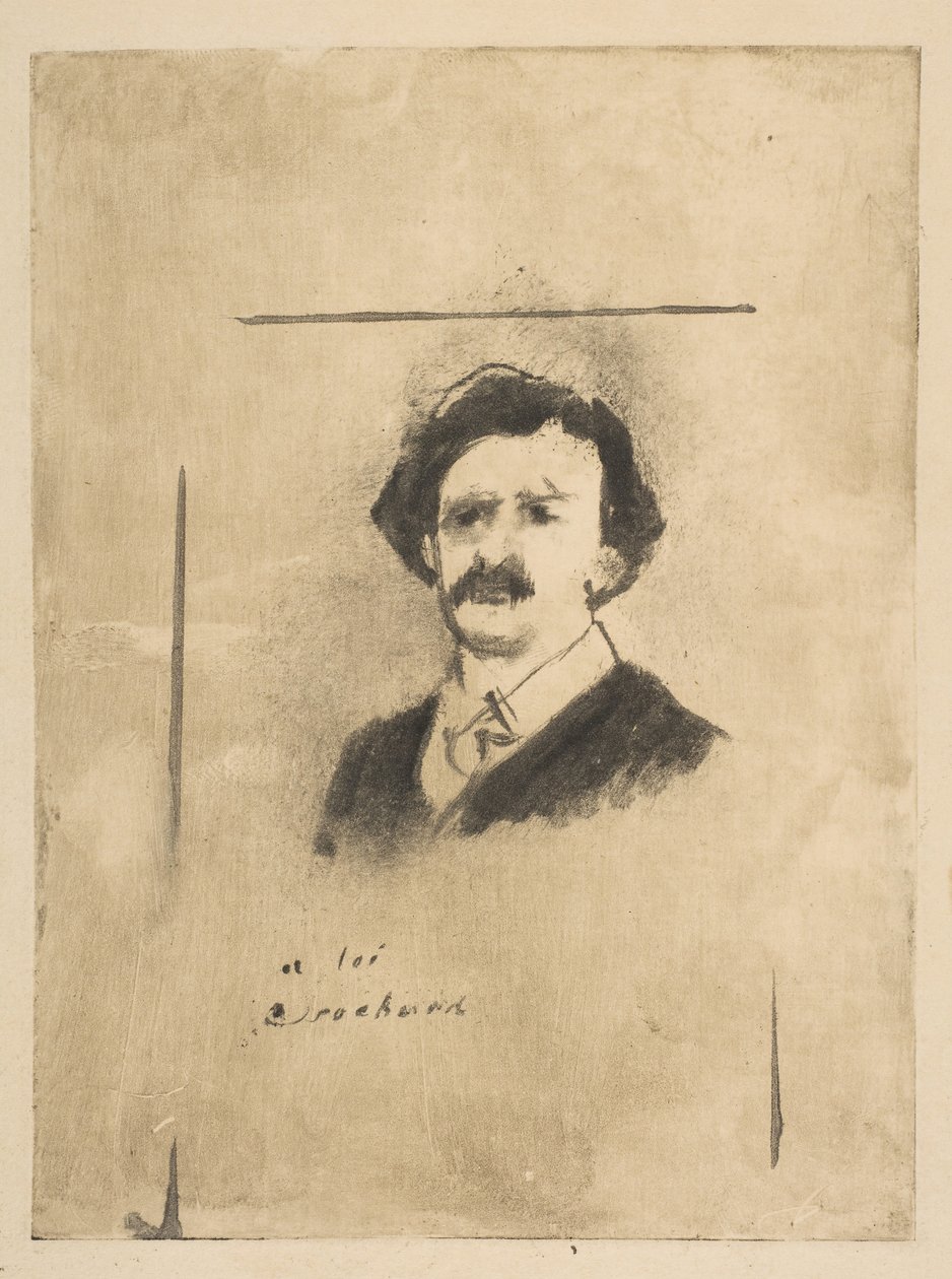 Retrato de Virginie, Favorita del Cardenal, el Actor Crochard ilustración para La Familia, ca. 1880 de Edgar Degas