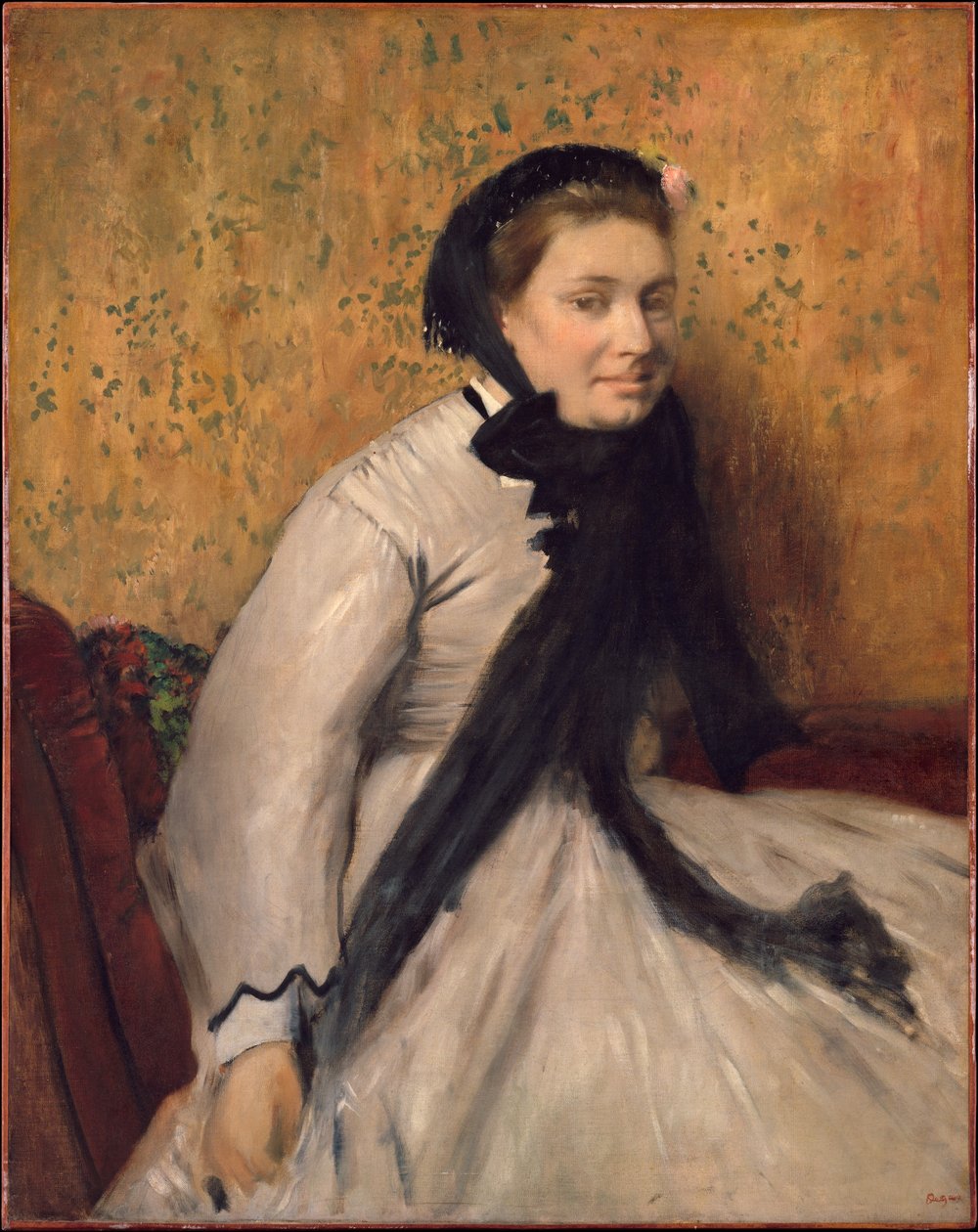Retrato de una mujer de gris de Edgar Degas