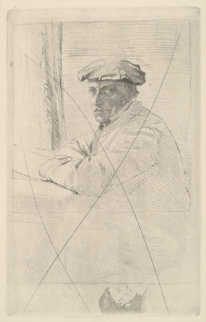 Retrato del grabador Joseph Tourny, 1857 de Edgar Degas